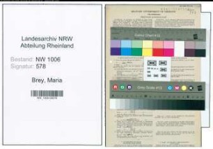 Entnazifizierung Maria Brey , geb. 16.03.1913 ()