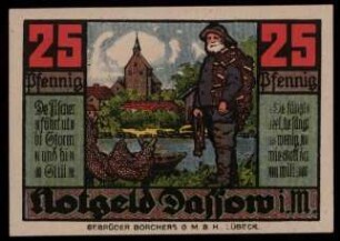 25 Pfennig Notgeld der Stadt Dassow i.M.