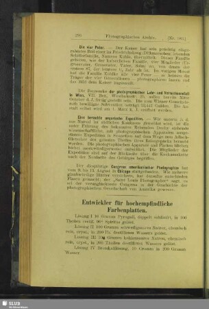Entwickler für hochempfindliche Farbplatten