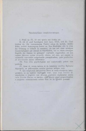 Sententiae controversae.