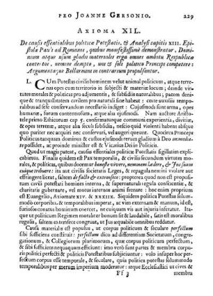 Axioma XIL. De causis essentialibus politicæ Potestatis, [...]