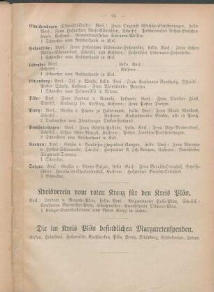 Kreisverein vom roten Kreuz für den Kreis Plön.