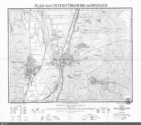 Stadtplan Untertürkheim / Wangen