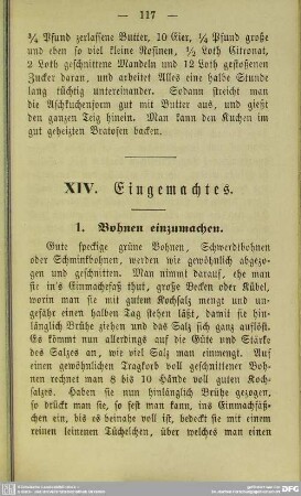 XIV. Eingemachtes