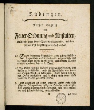 1-12, Feuer-Ordnung und Anstalten