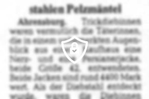 Trickdiebinnen stahlen Pelzmäntel