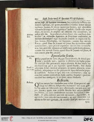 Speculatio sexta
