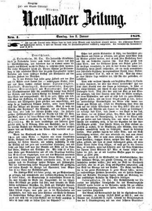 Neustadter Zeitung : ältestes Amtsblatt im Amtsbezirk Neustadt a.d. Hdt.. 1858 = Jg. [28]