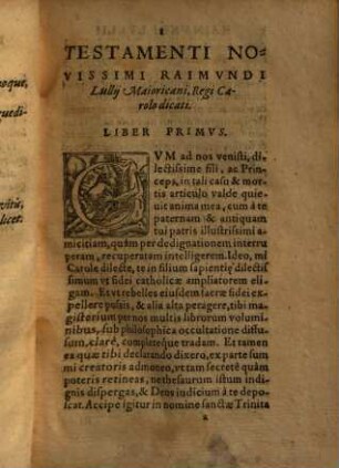 Raymundi Lullii Libelli aliquot chemici