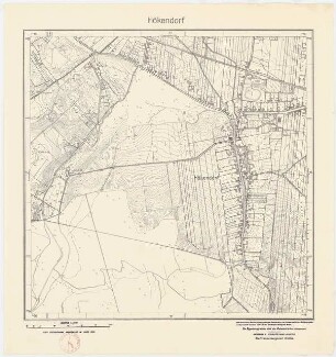 Stettin Zum Projekt gehörend: Hermann Jansen: Karte nach Luftbildaufnahme, Teilblatt Hökendorf, 1:5000