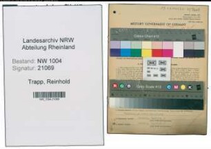 Entnazifizierung Reinhold Trapp , geb. 03.10.1921 (Kaufm.Angestellter)