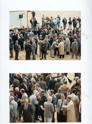 Verwaltungsgebäude Gehespitz, Grundsteinlegung und Richtfest, 18.04.1989