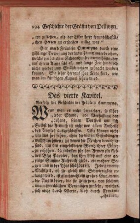 Das vierte Kapitel. Verfolg der Geschichte der Fräulein Cummyns.