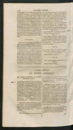 Locus XXVIII. De Bonis Operibus.