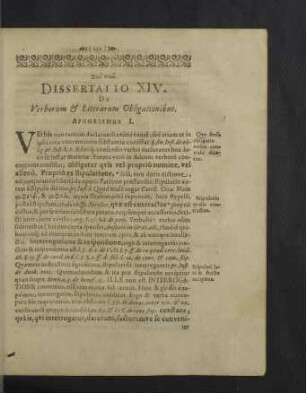 Dissertatio XIV. - XVII.