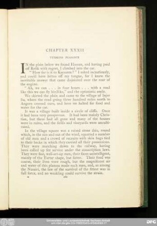 Chapter XXXII Turkish Peasants