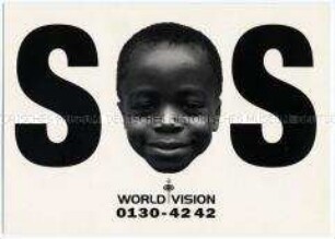 Postkarte der Hilfsorganisation World Vision