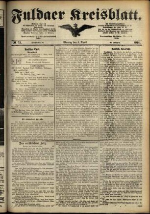 Ausgabe vom Montag, den 04. April 1910.