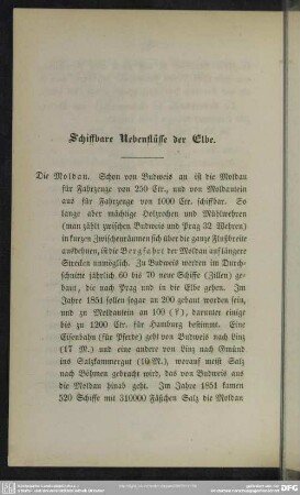 Schiffbare Nebenflüsse der Elbe