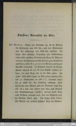 Schiffbare Nebenflüsse der Elbe