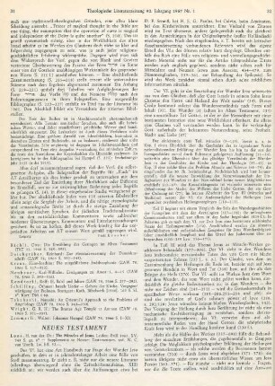 31-33 [Rezension] Loos, Hendrik van der, The miracles of Jesus