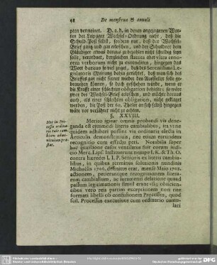§ XXVIII. Nec in processu ordinario tale cambium adminiculum praestat