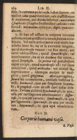 Cap. II. Corporis humani vasa