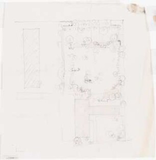 Garten am Postgebäude, Perleberg: Lageplan mit Gartenplan