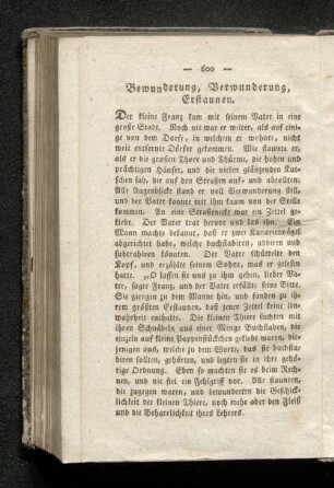 Bewunderung, Verwunderung, Erstaunen.