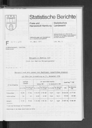 Wohngeld in Hamburg 1976 : Lfd. Nr. 5