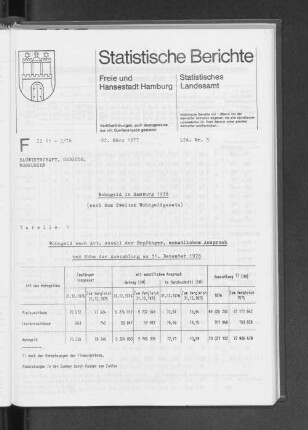Wohngeld in Hamburg 1976 : Lfd. Nr. 5