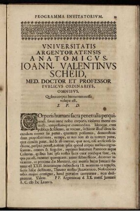 Programma Invitatorium