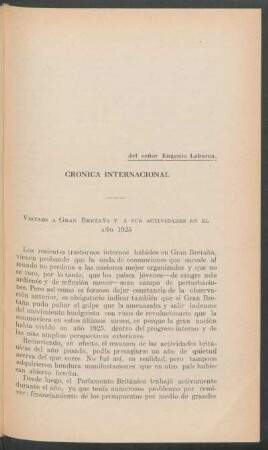 Crónica internacional
