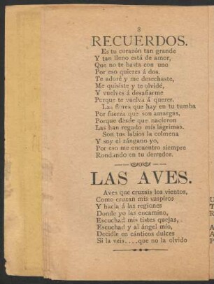 Las aves.