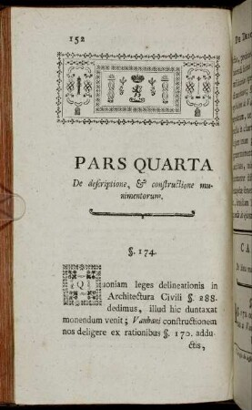Pars Quarta. De descriptione, & constructione munimentorum.