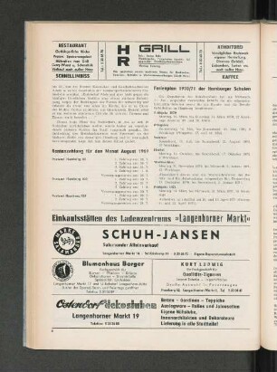 Rentenzahlung für den Monat August 1969