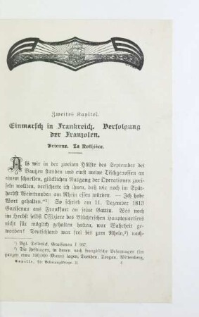 Zweites Kapitel. Einmarsch in Frankreich. Verfolgung der Franzosen