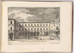 Veduta della Piazza di Rialto (Der Campo San Giacometto in Venedig, Bl. 58 der Folge "Le Fabriche, e Vedute di Venetia")