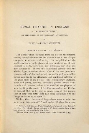 Social Changes in England in the sixteenth Century as reflected in Contemporary Literature, 1