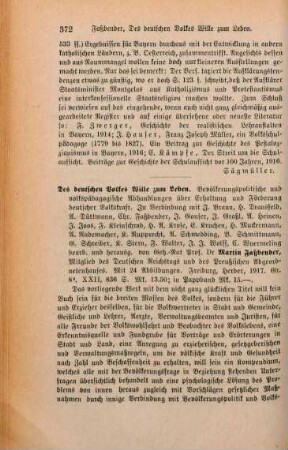 372-374 [Rezension] Des deutschen Volkes Wille zum Leben