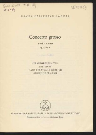 Concerto grosso a-moll : op. 6, Nr. 4