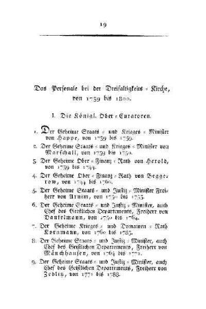 I. Die Königl. Ober-Curatoren