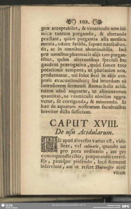 Caput XVIII. De usis Acidularum