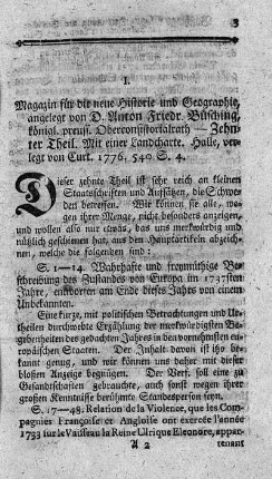 Magazin für die neue Historie und Geographie. T.10.
