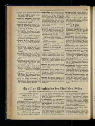 Sonstige Körperschaften des öffentlichen Rechts