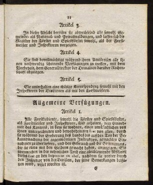 33-41, Allgemeine Verfügungen.