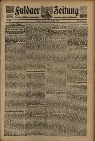 Dritte Ausgabe vom Samstag, den 08. Mai 1909.