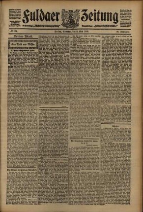 Dritte Ausgabe vom Samstag, den 08. Mai 1909.