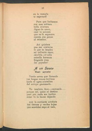 A un sauce : Casi soneto