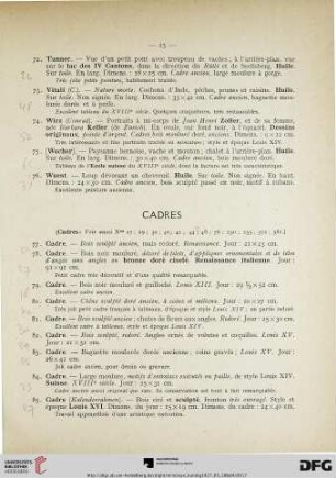 Cadres (Nr. 77-134)